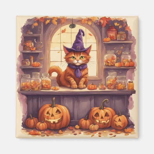 halloween kat #3 magneet (Voorkant)