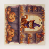 halloween kat #3 puzzel (Horizontaal)