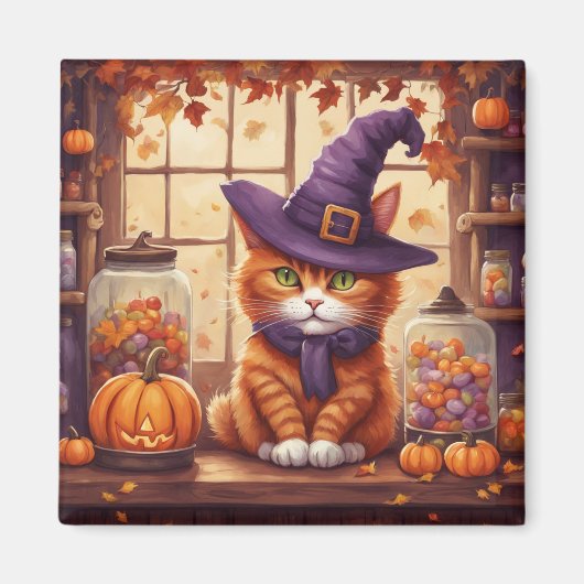 halloween kat #4 magneet (Voorkant)