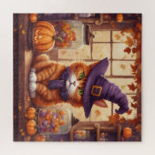 halloween kat #4 puzzel (Horizontaal)