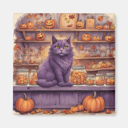 halloween kat #5 magneet (Voorkant)