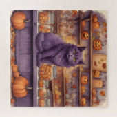 halloween kat #5 puzzel (Horizontaal)