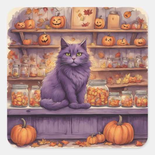 halloween kat #5 stickers (Voorkant)