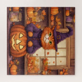 halloween kat #6 puzzel (Horizontaal)