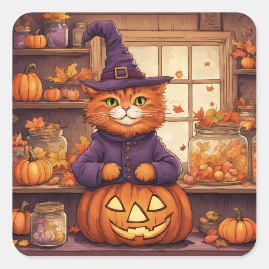 halloween kat #6 stickers (Voorkant)