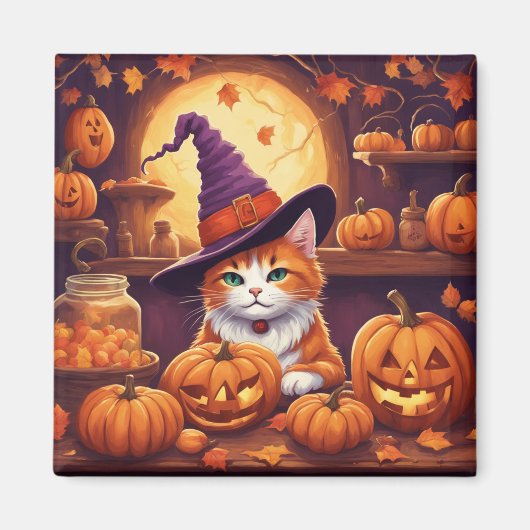 halloween kat #7 magneet (Voorkant)