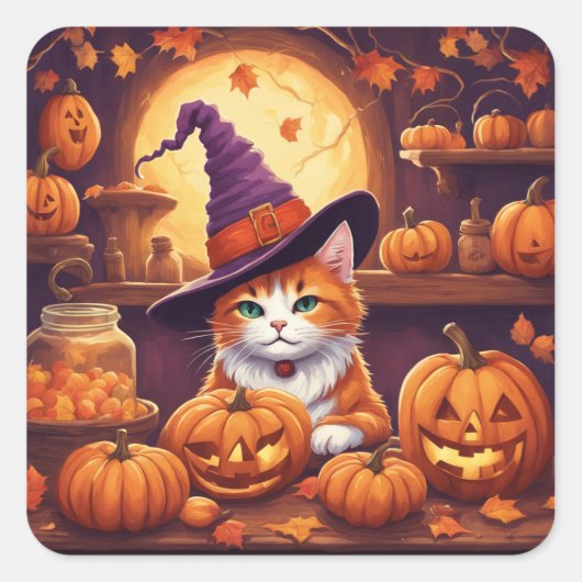 halloween kat #7 stickers (Voorkant)