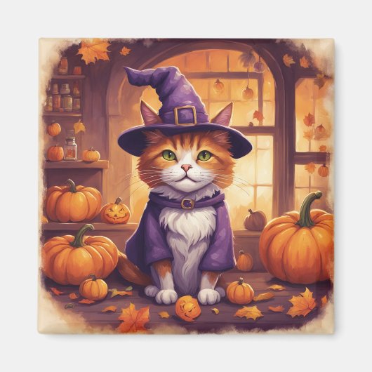 halloween kat #8 magneet (Voorkant)