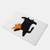 Halloween kat bang deurmat (Schuin)