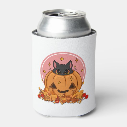 Halloween kat blikjeskoeler (Blikje Voorkant)