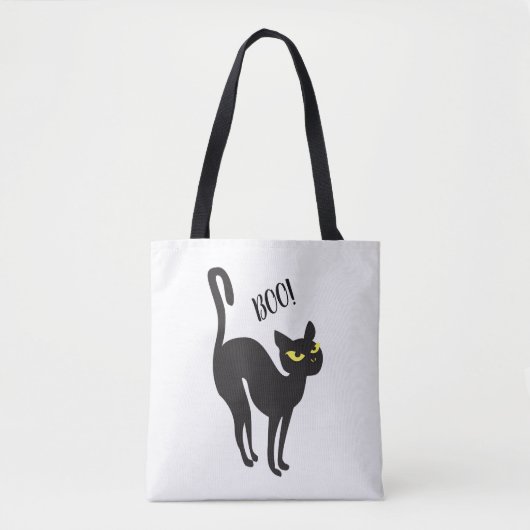 Halloween Kat. BOE! - "Treat or Trick" Trend Tote Bag (Voorkant)