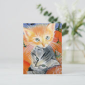 halloween kat briefkaart (Staand voorkant)