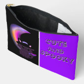 Halloween Kat & Crescent Moon Schattige Custom Etui (Open)