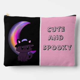 Halloween Kat & Crescent Moon Schattige Custom Etui