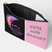 Halloween Kat & Crescent Moon Schattige Custom Etui (Open)