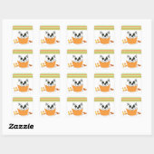Halloween Kat Cupcake Vierkante Sticker (Vel)