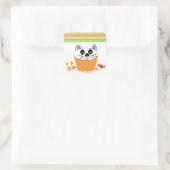 Halloween Kat Cupcake Vierkante Sticker (Tas)