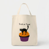 Halloween kat cupcake zak tote bag (Voorkant)
