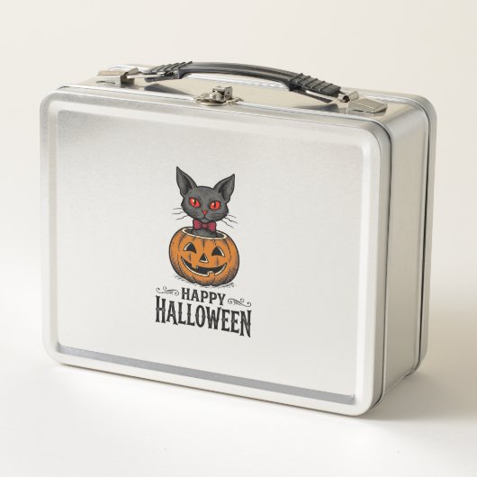 Halloween Kat Cute Pompoen Vintage Griezelen_1 (Voorkant)