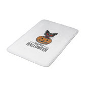 Halloween Kat Cute Pompoen Vintage Griezelen_1 Badmat (Gekanteld)