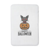 Halloween Kat Cute Pompoen Vintage Griezelen_1 Badmat (Voorkant Verticaal)