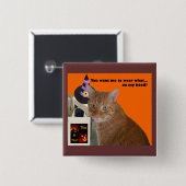 Halloween Kat - Draag wat Vierkante Button 5,1 Cm (Voorkant /achterkant)