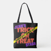 Halloween Kat en heks Trick or treat Tote Bag (Achterkant)