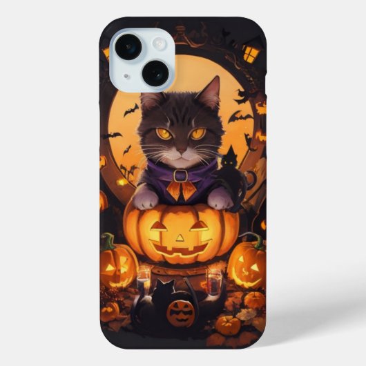 Halloween kat en pompoen Case-Mate iPhone case (Achterkant)