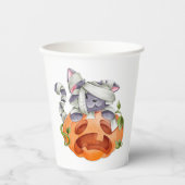 Halloween kat en pompoen papieren bekers (Voorkant)