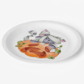 Halloween kat en pompoen papieren bordje (Gekanteld)