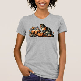  Halloween kat en pompoen T-shirt