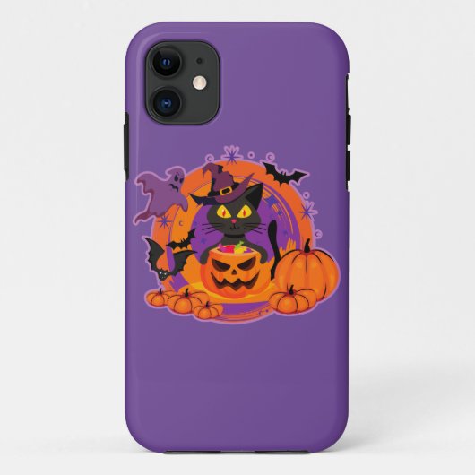 Halloween kat en pompoenen Case-Mate iPhone case (Achterkant)