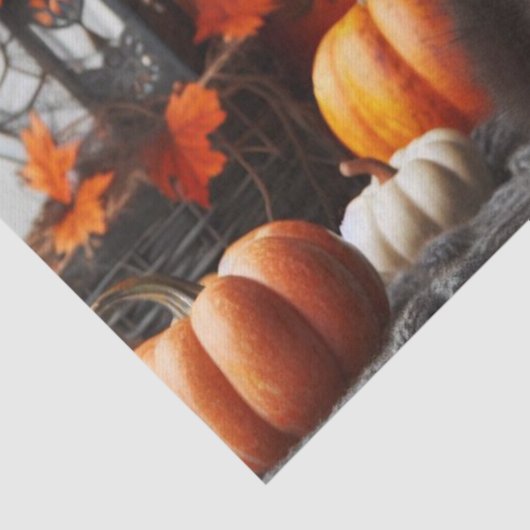 Halloween Kat en Pompoenen Decoupage Tissuepapier (Detail)