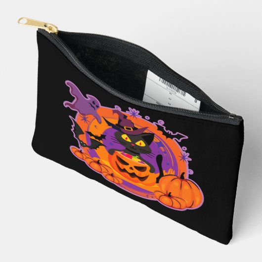 Halloween kat en pompoenen etui (Open)