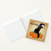  Halloween kat en pompoenen | Notitieboek (Binnen)