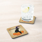  Halloween kat en pompoenen | Onderzetter (Rechterzijde)