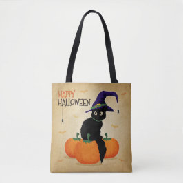  Halloween kat en pompoenen | Tote bag