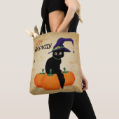 Halloween kat en pompoenen | Tote bag (Dichtbij)