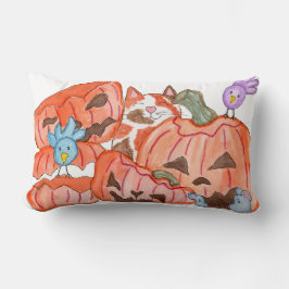 Halloween Kat en Smashed Pumpkins Kussen