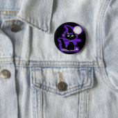 Halloween kat en speelgoed muis ronde button 5,7 cm (In situ)