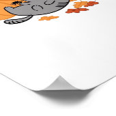 Halloween Kat en Spiders Classic T-shirt Poster (Hoek)