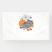 Halloween Kat en Spiders Classic T-shirt Spandoek (Horizontaal)