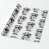 Halloween kat eng totdat ik koffie krijg cadeaupapier (Uitgerold)