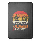 Halloween Kat Feest Heks Ketel Silhouet Desi Badmat (Voorkant Verticaal)