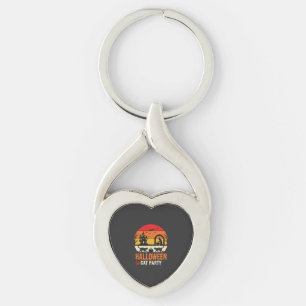 Halloween Kat Feest Heks Ketel Silhouet Desi Sleutelhanger