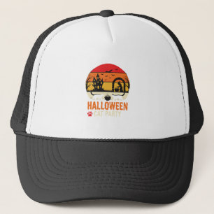 Halloween Kat Feest Heks Ketel Silhouet Desi Trucker Pet