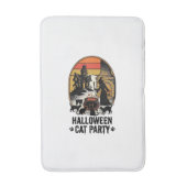 Halloween Kat Feestje Vintage Heks Katten Ontwerp_ Badmat (Voorkant Verticaal)