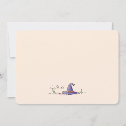 Halloween Kat Fotouitnodiging Kaart (Achterkant)