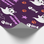 Halloween Kat Geest Cadeaupapier (Hoek)