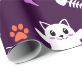 Halloween Kat Geest Cadeaupapier (Rol Hoek)